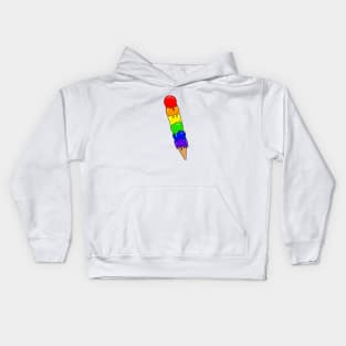 Rainbow Melting Ice Cream Cone Kids Hoodie